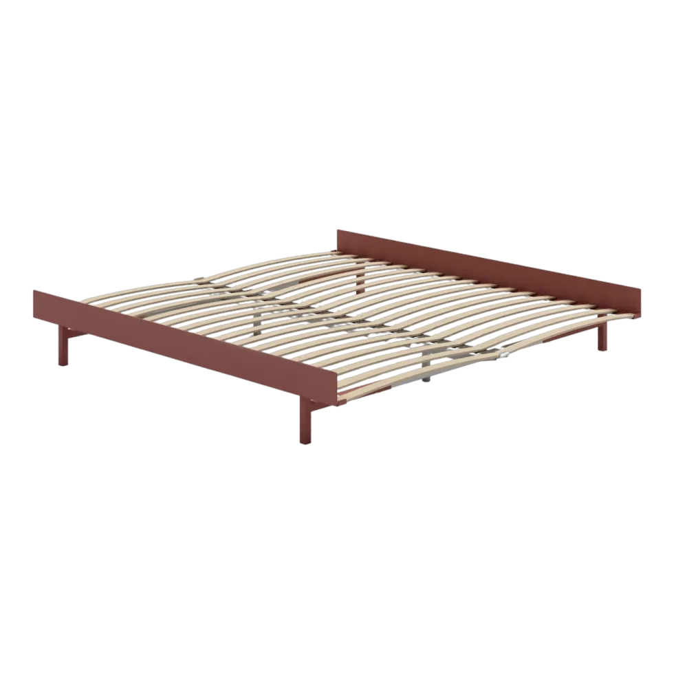 Sommier extensible en acier rose avec lattes 180cm - Moebe