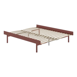Sommier extensible en acier rose avec lattes 160cm - Moebe