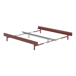 Sommier extensible en acier rose 90-180cm sans lattes - Moebe