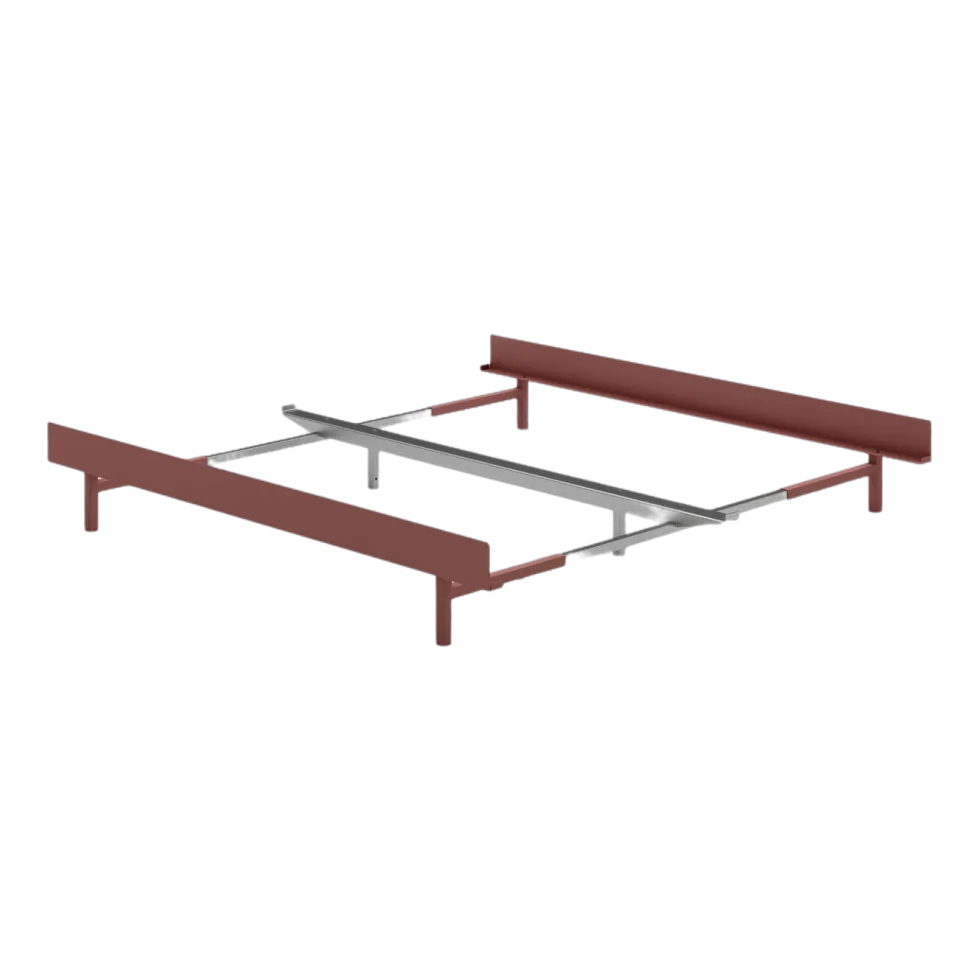 Sommier extensible en acier rose 90-180cm sans lattes - Moebe