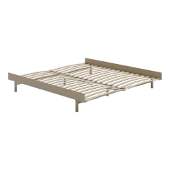 Sommier extensible en acier sable avec lattes 180cm - Moebe