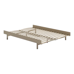 Sommier extensible en acier sable avec lattes 140cm - Moebe