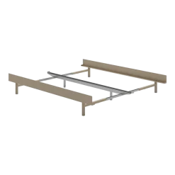 Sommier extensible en acier sable 90-180cm sans lattes - Moebe