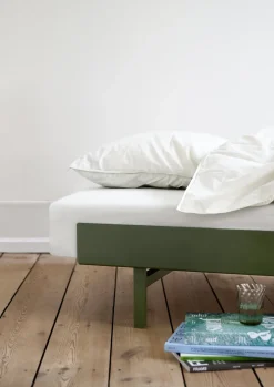 Sommier extensible en acier vert sapin avec lattes 180cm - Moebe