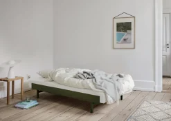 Sommier extensible en acier vert sapin 90-180cm sans lattes - Moebe
