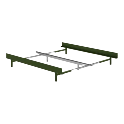 Sommier extensible en acier vert sapin 90-180cm sans lattes - Moebe