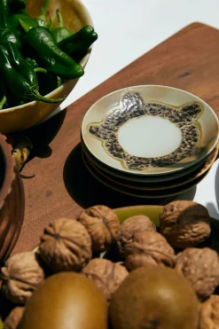 4 soucoupes en grès multicolore 11,5cm Océan - HKLIVING