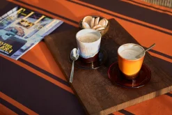4 Soucoupes en verre marron Amber - HKliving