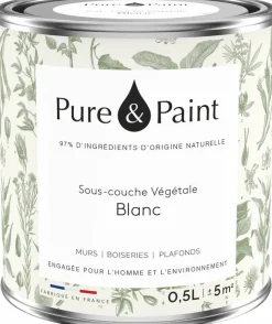 Sous-couche végétale Blanc 0,5L - Pure & Paint
