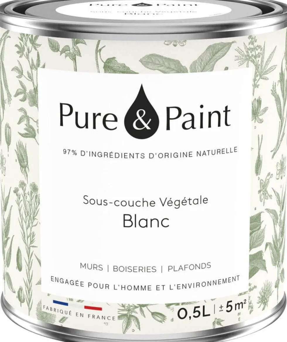 Sous-couche végétale Blanc 0,5L - Pure & Paint