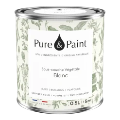 Sous-couche végétale Blanc 0,5L - Pure & Paint