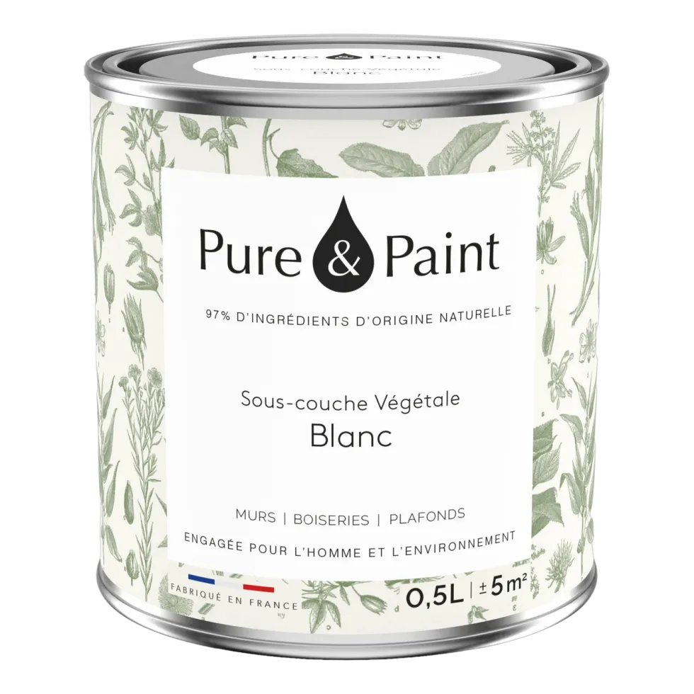 Sous-couche végétale Blanc 0,5L - Pure & Paint