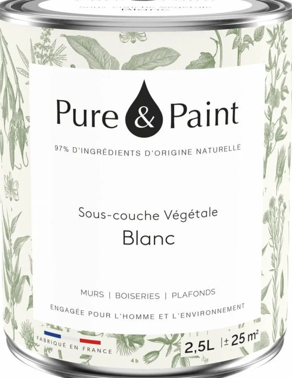 Sous-couche végétale Blanc 2,5L - Pure & Paint