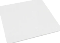 4 sous verres carrés en acier blanc 10x2cm Kiva - Metallbude