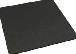 4 sous verres carrés en acier noir 10x2cm Kiva - Metallbude