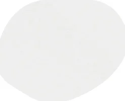 4 sous verres organiques en acier blanc 10x2cm Kiva - Metallbude