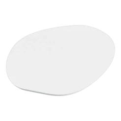 4 sous verres organiques en acier blanc 10x2cm Kiva - Metallbude