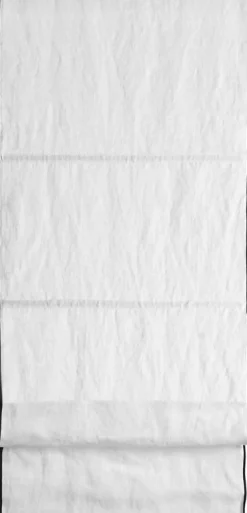 Store bateau 220x45 cm Blanc Et Bourdon Noir Carlina - Madura