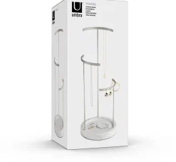 Support à bijoux en nickel et résine blanche Tesora - Umbra