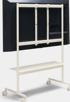 Support pour tv en métal blanc pearl 79x43x117cm Rover - Pedestal