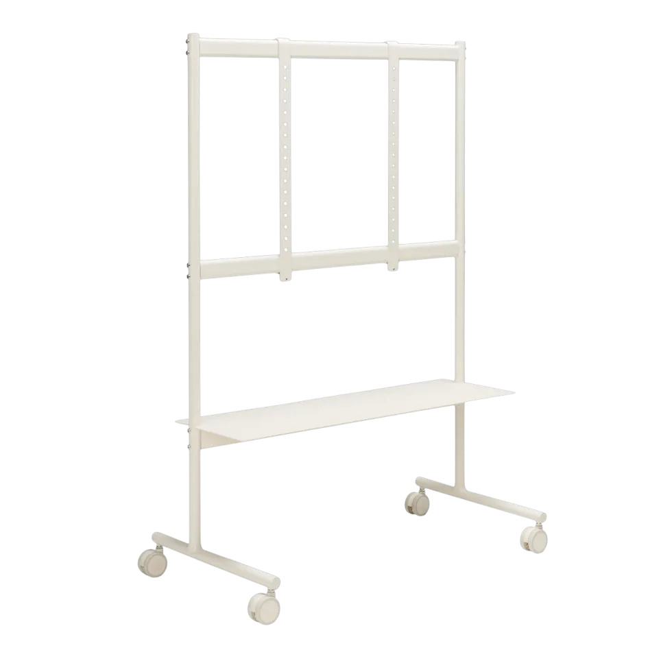 Support pour tv en métal blanc pearl 79x43x117cm Rover - Pedestal