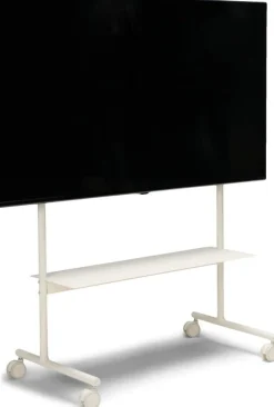 Support pour tv en métal blanc pearl 79x43x117cm Rover - Pedestal