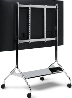 Support pour tv en métal chromé 121x78x60 cm Moon Rollin' - Pedestal