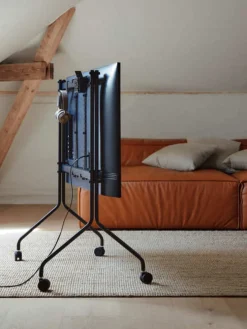 Support pour tv en métal noir 121x78x60 cm Moon Rollin' - Pedestal