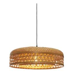 Suspension avec abat-jour en bambou naturel 60x18 cm Ubud - Good & Mojo