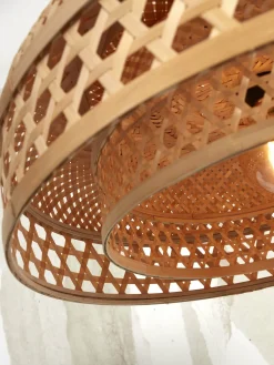 Suspension avec abat-jour en bambou naturel 60x18 cm Ubud - Good & Mojo