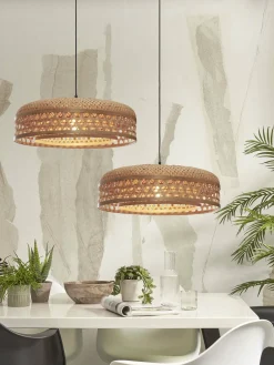 Suspension avec abat-jour en bambou naturel 60x18 cm Ubud - Good & Mojo