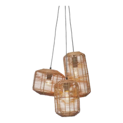 Suspension avec 3 abat-jours en rotin naturel 18x25 cm Tanami - Good & Mojo