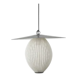 Suspension de jardin blanc crème et base en métal noir 22 cm Satellite - Gubi