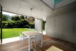 Suspension de jardin en aluminium graphite et abat-jour marron 72cm Garota S/02 - Bover