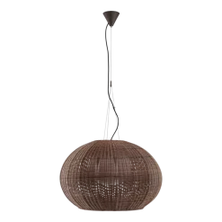 Suspension de jardin en aluminium graphite et abat-jour marron 72cm Garota S/02 - Bover
