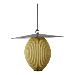 Suspension de jardin moutarde doré et base en métal noir 22 cm Satellite - Gubi