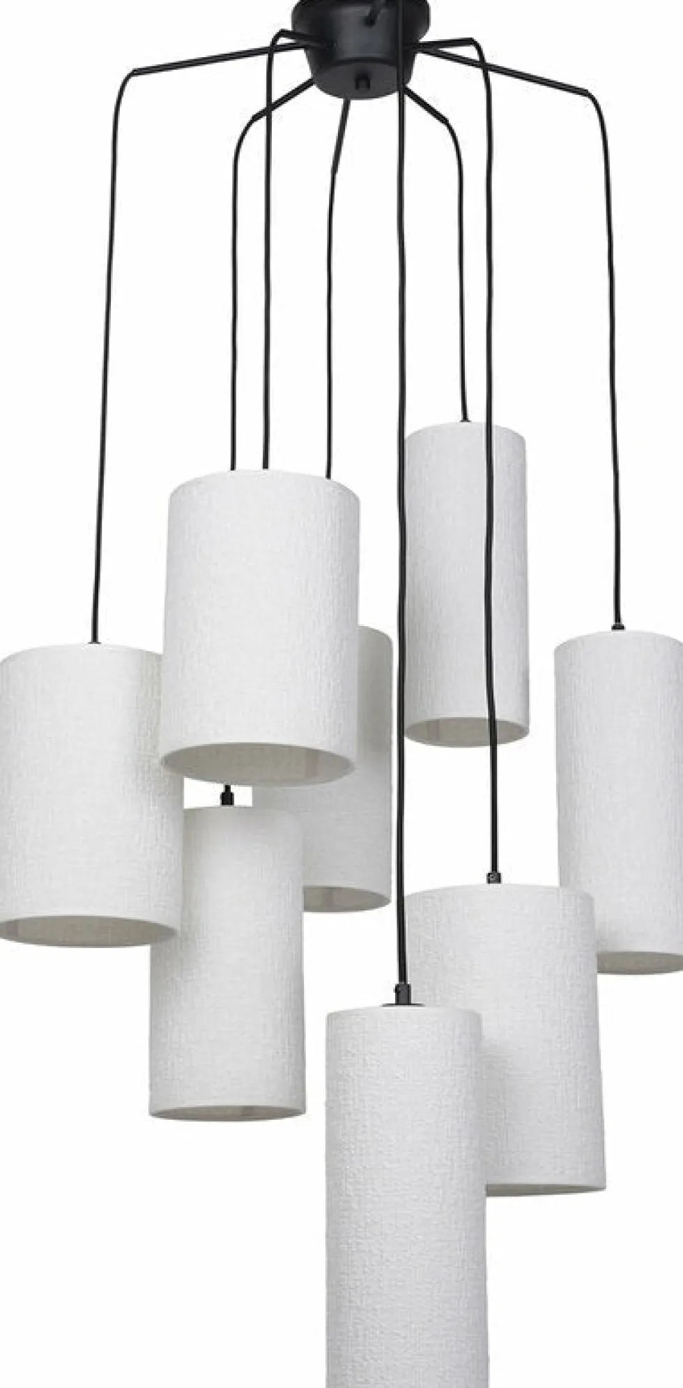 Suspension en grappe 8 lumières en métal et en tissu Cosiness - Market set