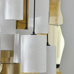 Suspension en grappe 8 lumières en métal et en tissu Cosiness - Market set