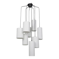 Suspension en grappe 8 lumières en métal et en tissu Cosiness - Market set