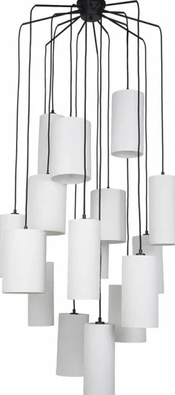 Suspension en grappe 16 lumières en métal et en tissu Cosiness - Market set
