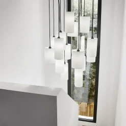 Suspension en grappe 16 lumières en métal et en tissu Cosiness - Market set