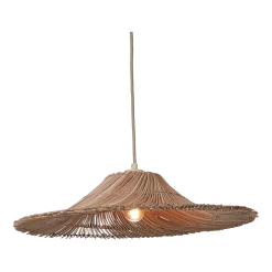 Suspension en rotin et abat-jour naturel 53x11cm Cancun - Good & Mojo