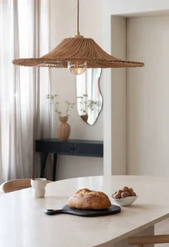 Suspension en rotin et abat-jour naturel 53x11cm Cancun - Good & Mojo