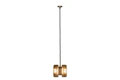 Suspension en verre fumé et bronze 17x15cm Alma - Versmissen