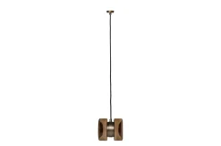 Suspension en verre fumé et bronze 17x15cm Alma - Versmissen