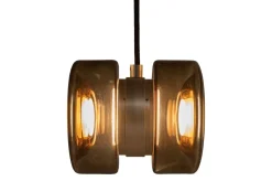 Suspension en verre fumé et bronze 17x15cm Alma - Versmissen