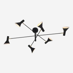 Suspension noire ajustable 6 lampes Izmir - It's about Romi