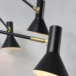 Suspension noire ajustable 6 lampes Izmir - It's about Romi