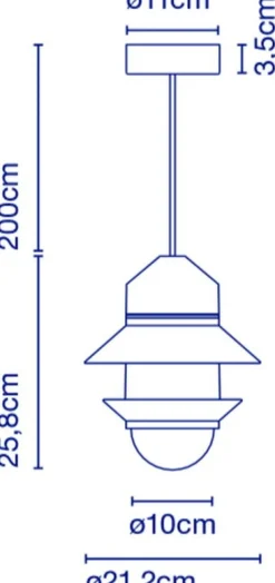 Suspension vert clair 25 cm Santorini - Marset