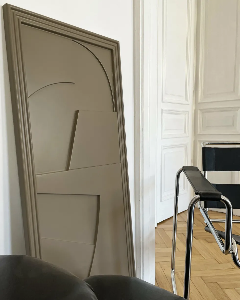 Tableau en bois beige cocoa 45 x 115 cm Verto - Likya